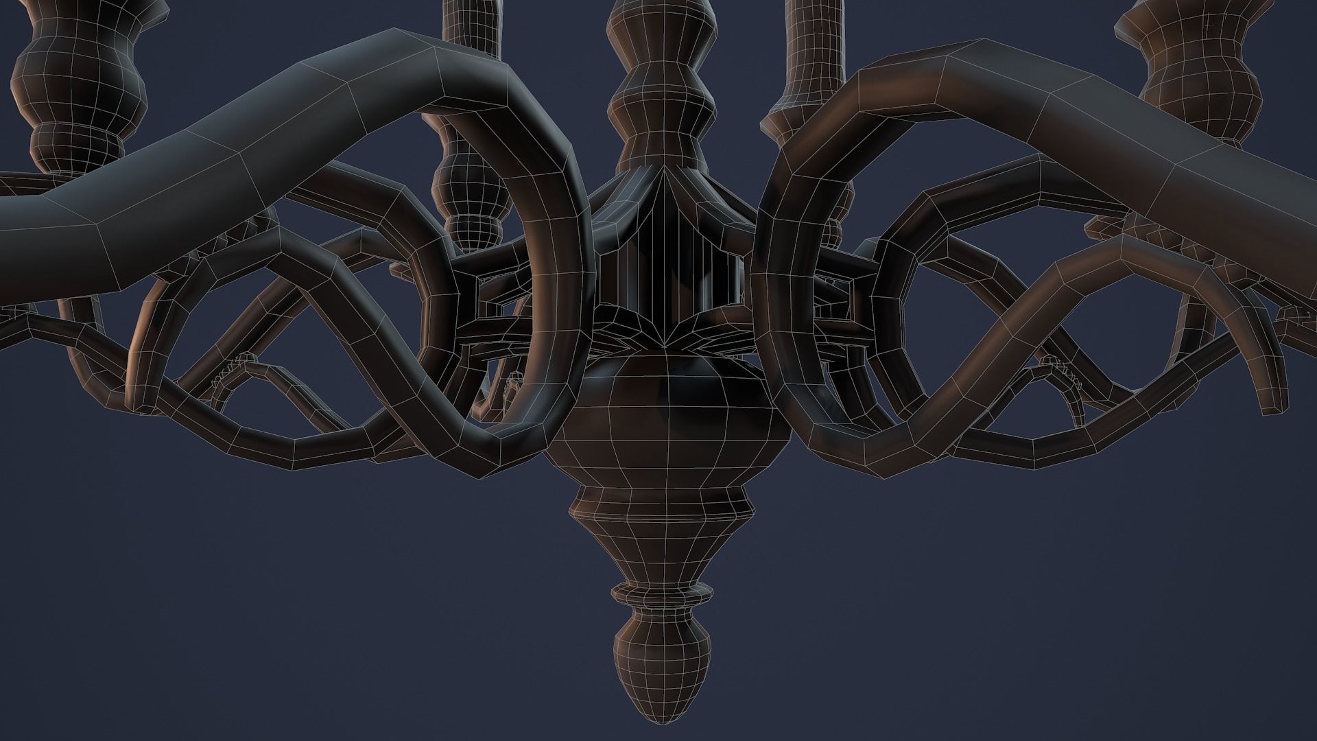 Candelabra Chandelier Low-poly 3D model_18