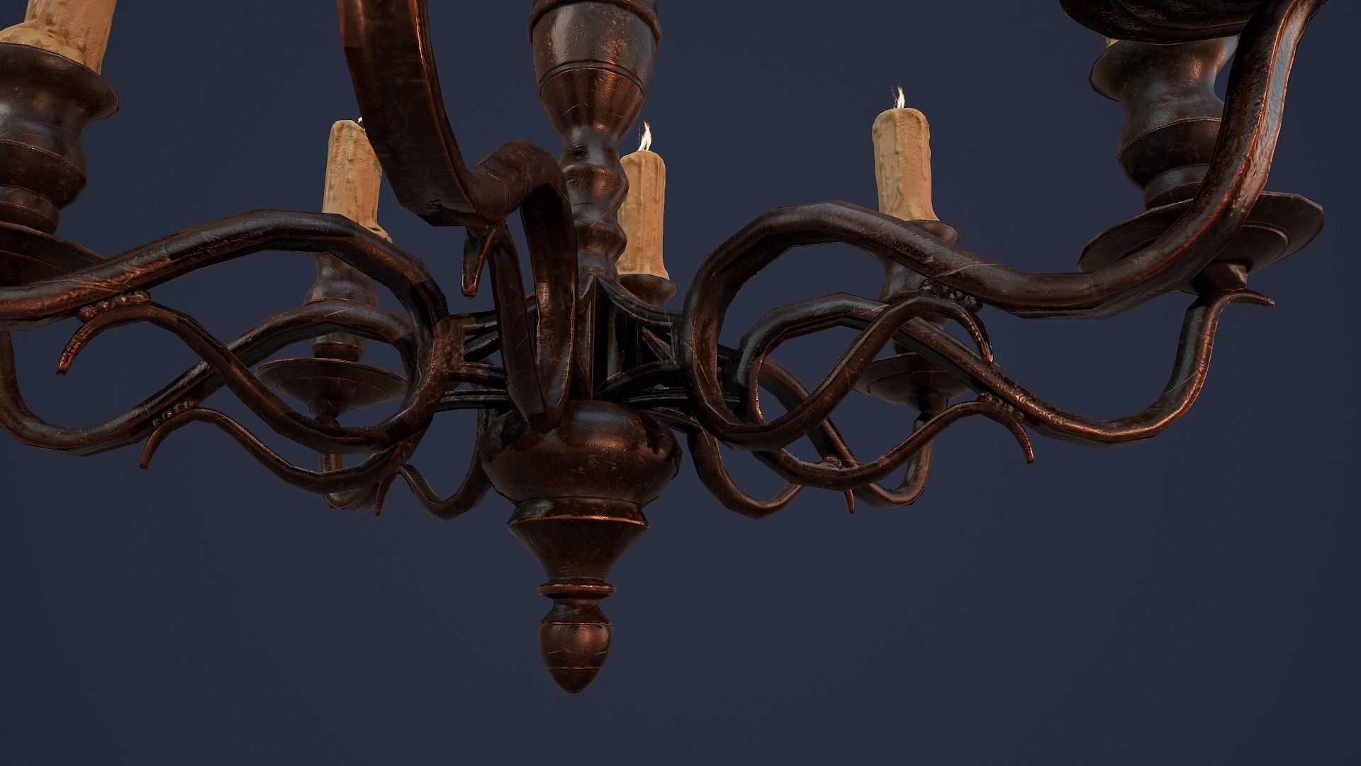 Candelabra Chandelier Low-poly 3D model_6