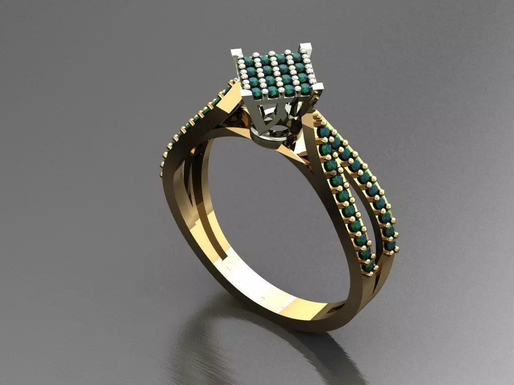 TW0112- Diamond ring 3D print model_0