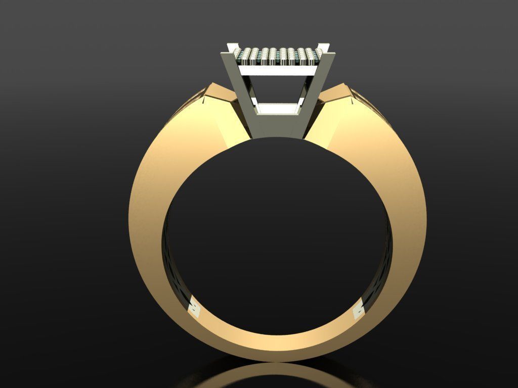 TW0118- Diamond ring 3D print model_2