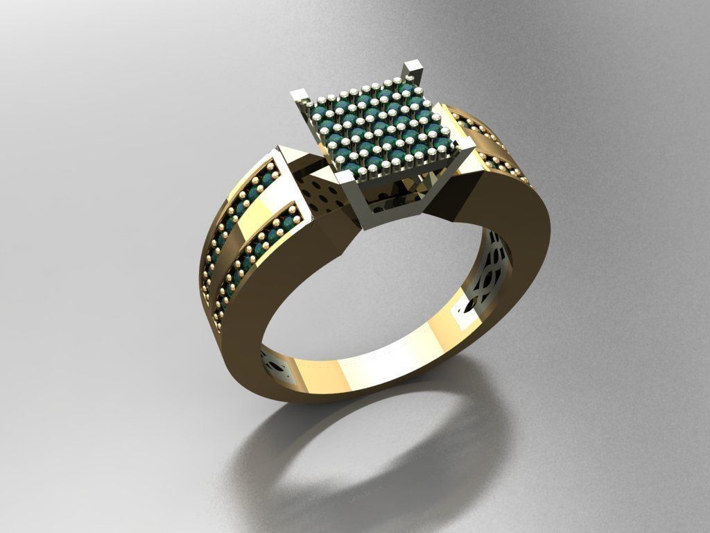 TW0118- Diamond ring 3D print model_4