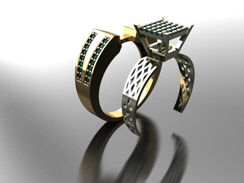 TW0118- Diamond ring 3D print model_5