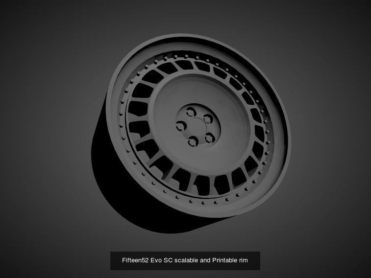 Fifteen52 scalable and Printable rims  3D Model Collection_17