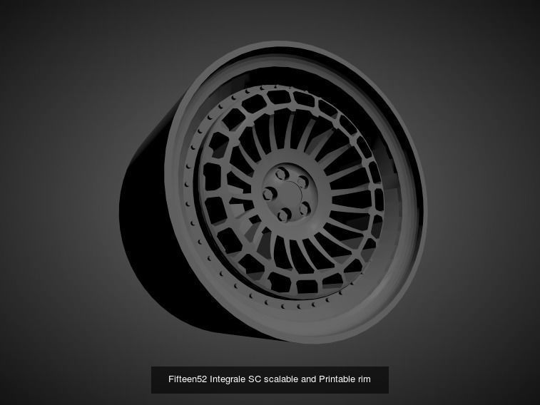 Fifteen52 scalable and Printable rims  3D Model Collection_12