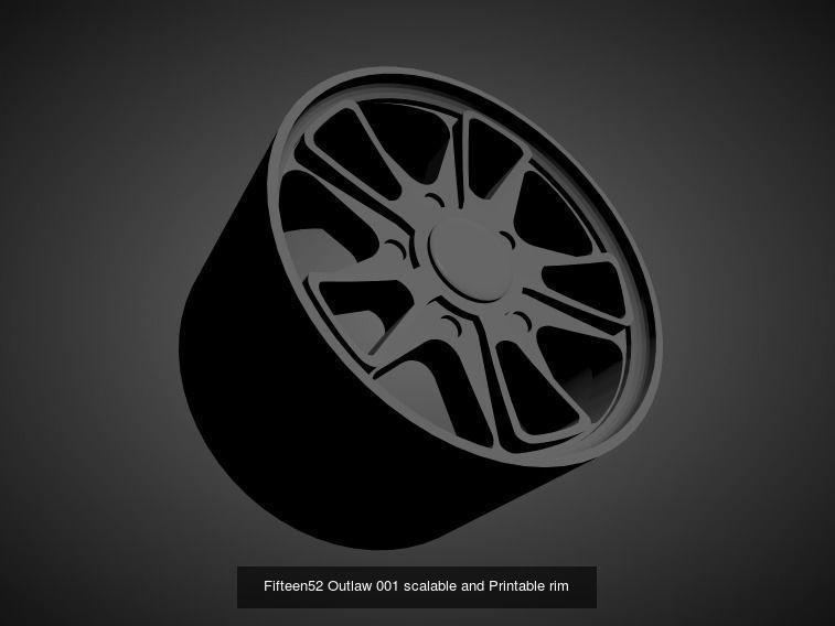 Fifteen52 scalable and Printable rims  3D Model Collection_10