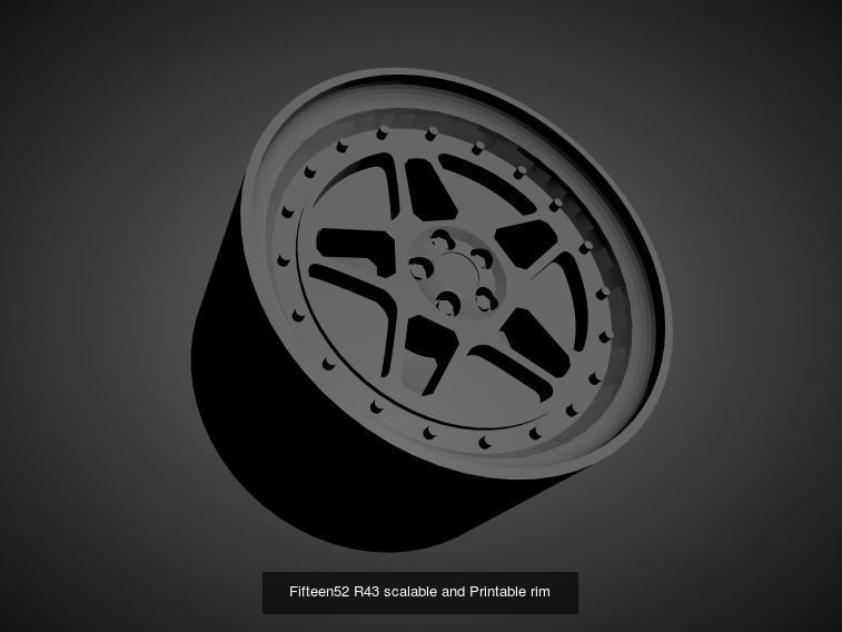 Fifteen52 scalable and Printable rims  3D Model Collection_8