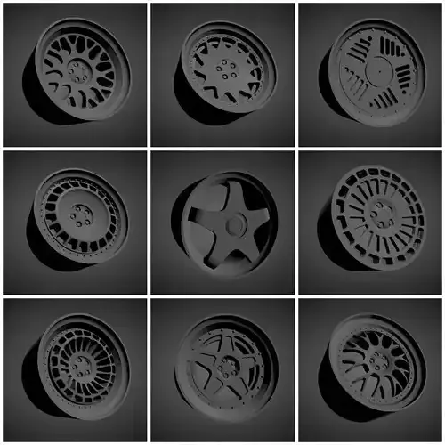 Fifteen52 scalable and Printable rims  3D Model Collection