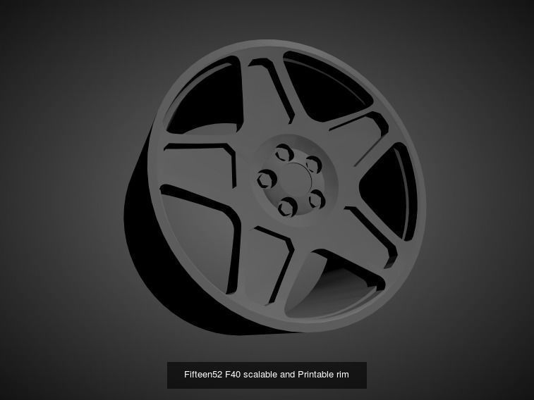 Fifteen52 scalable and Printable rims  3D Model Collection_16