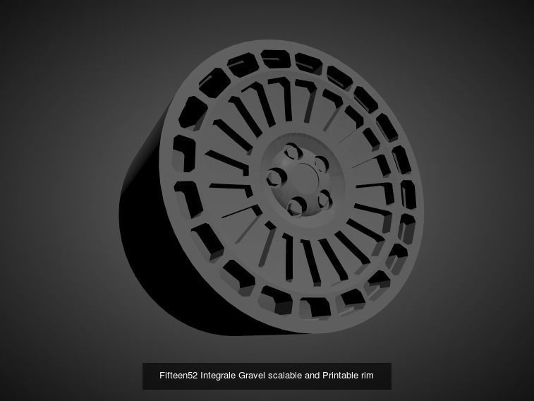 Fifteen52 scalable and Printable rims  3D Model Collection_13