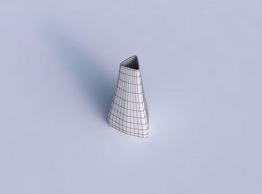 Vase puffy tipped triangle smooth 3D print model_6