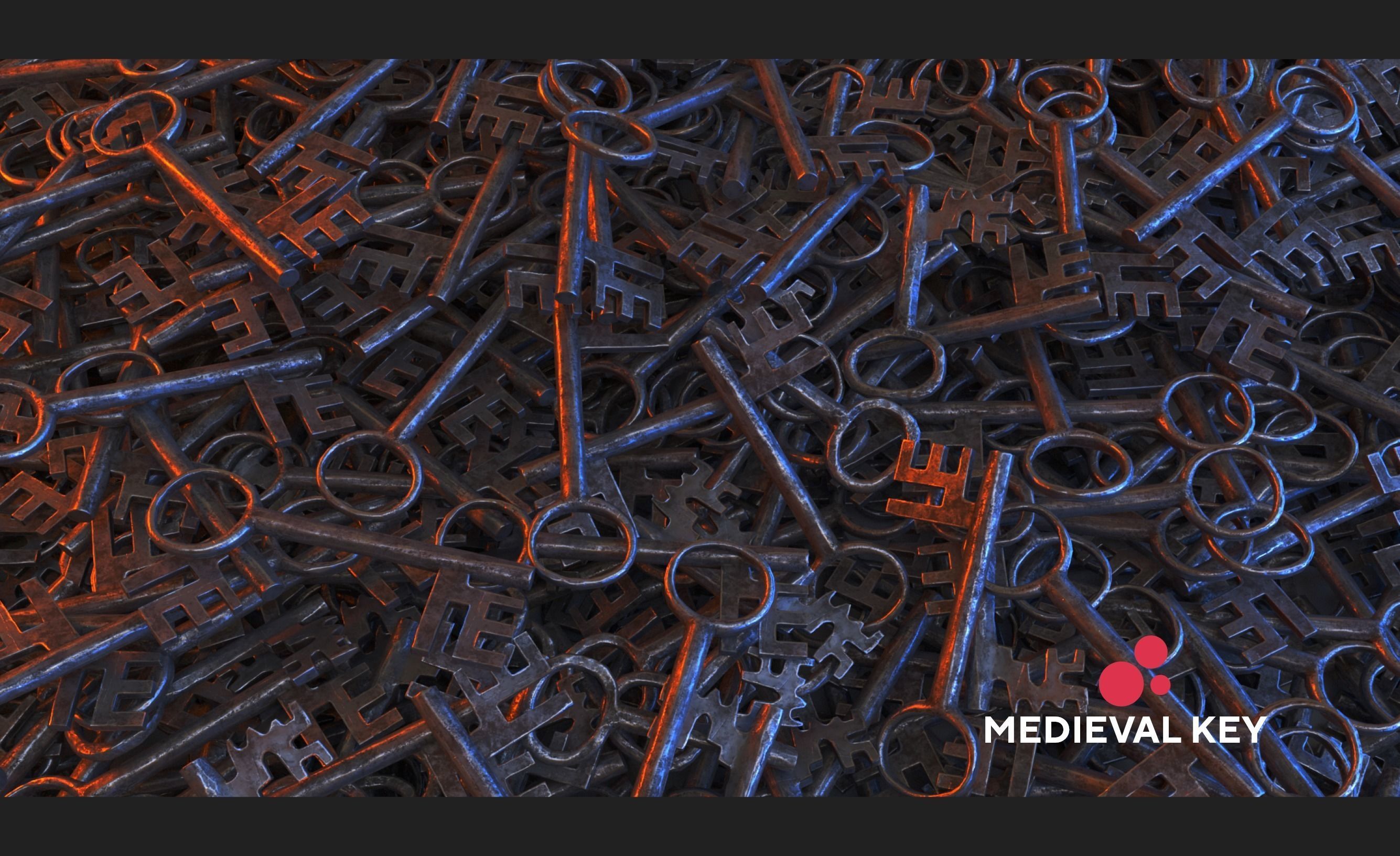 Medieval Keys Set 01  AR low-poly 3D model Low-poly 3D model_13
