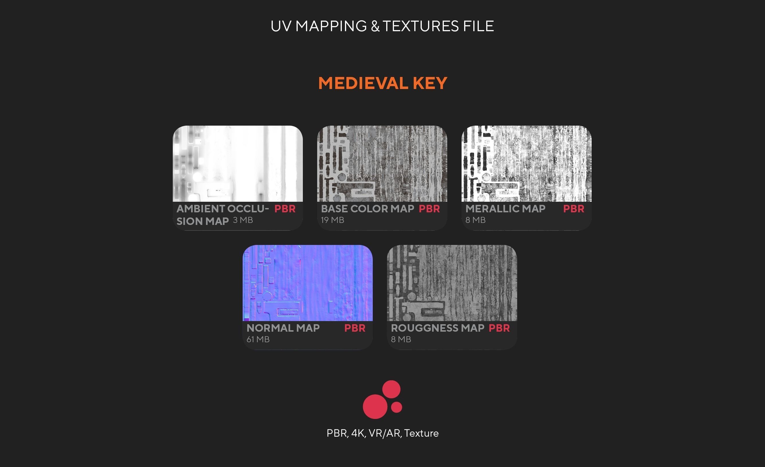 Medieval Keys Set 01  AR low-poly 3D model Low-poly 3D model_11