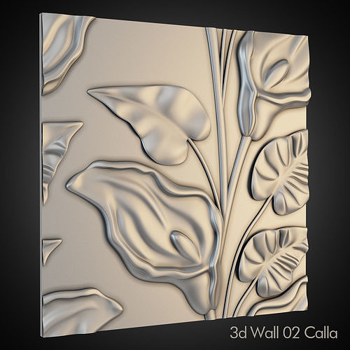 3d Wall 02 Calla 3D model