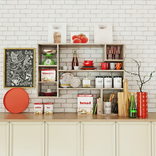 Kitchen appliances collection 3D model