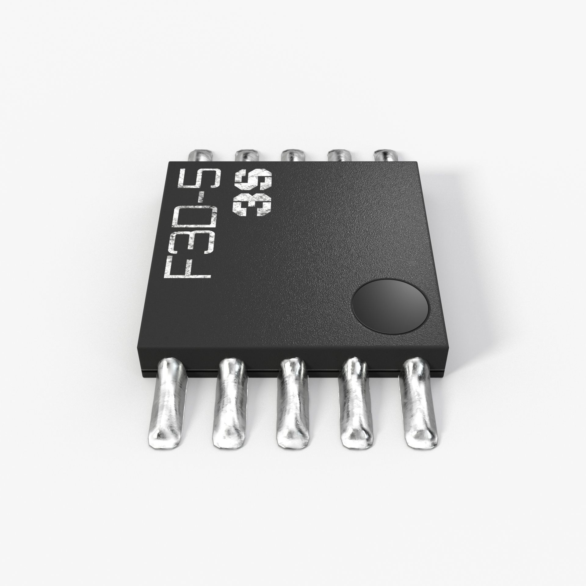 Small Chip with 2K PBR Textures 3D model_4