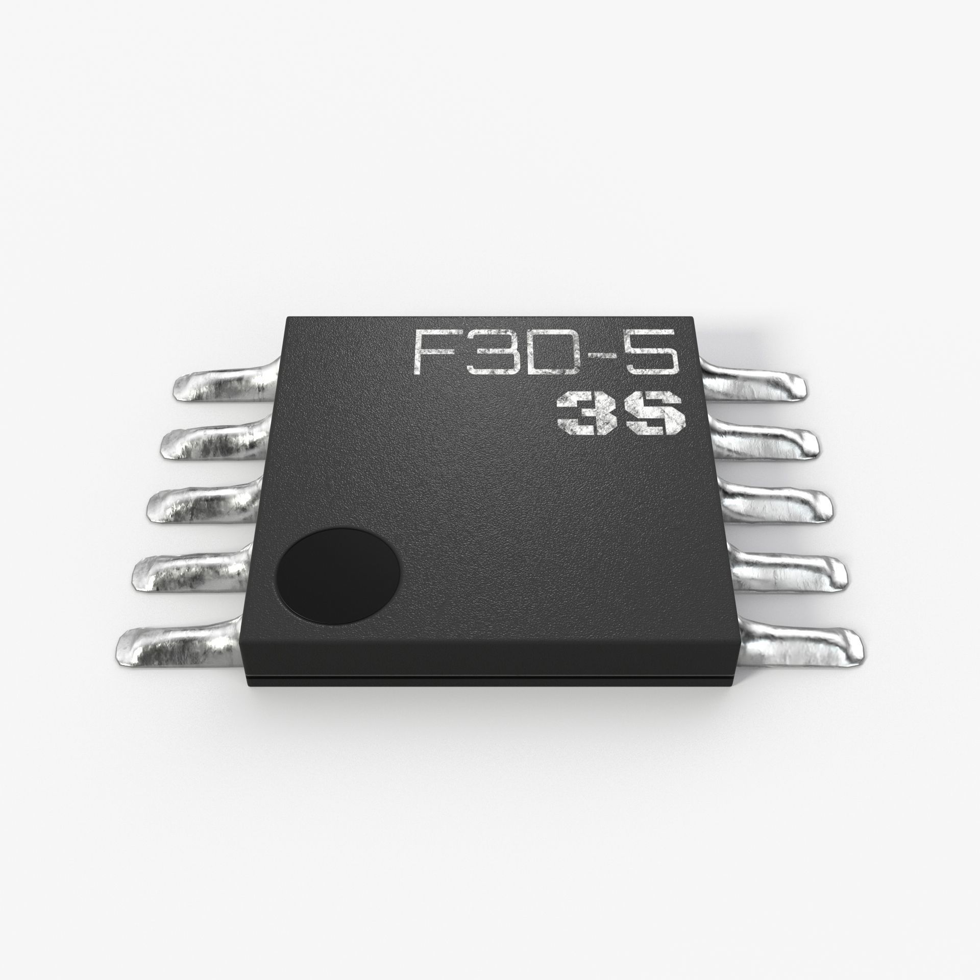 Small Chip with 2K PBR Textures 3D model_2