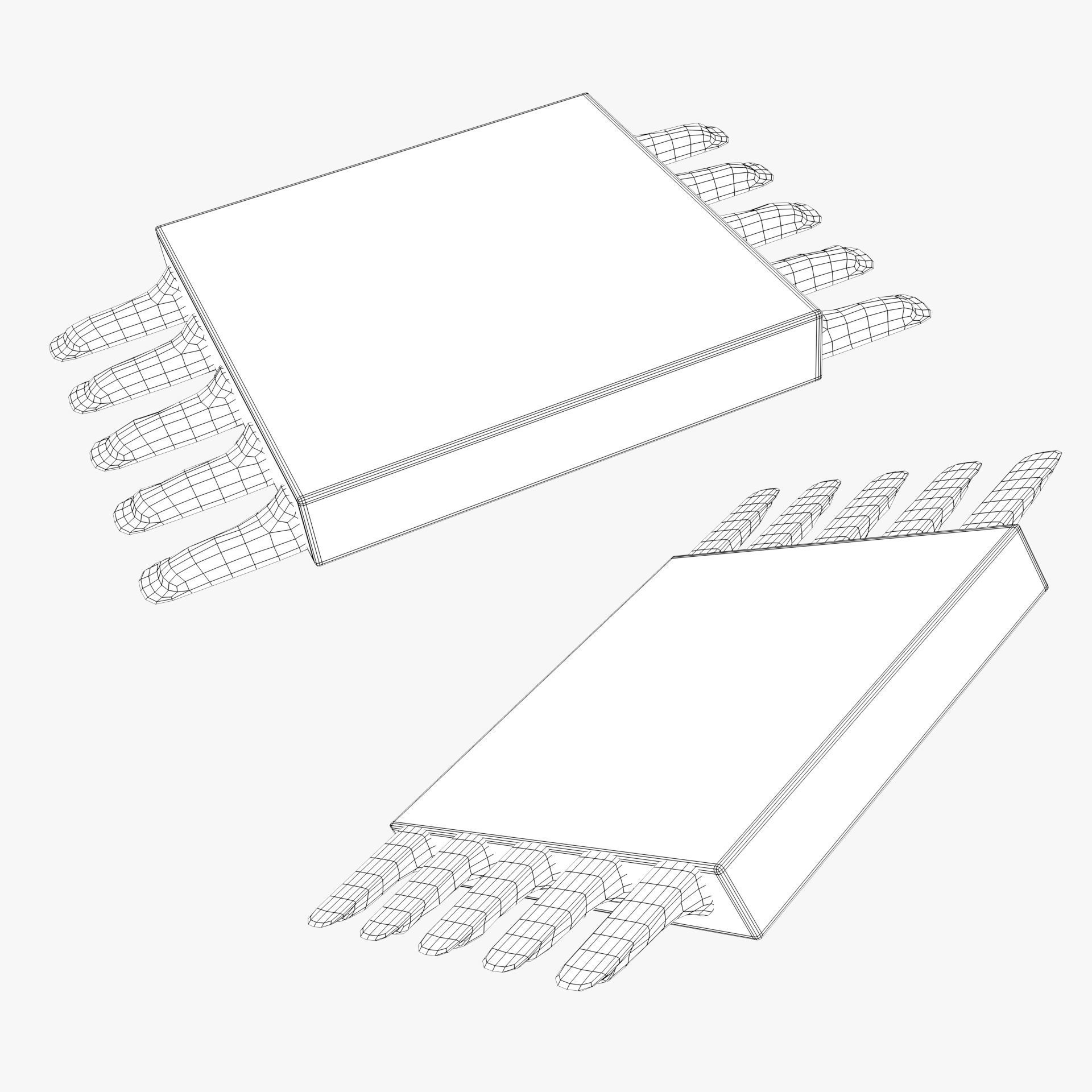 Small Chip with 2K PBR Textures 3D model_7
