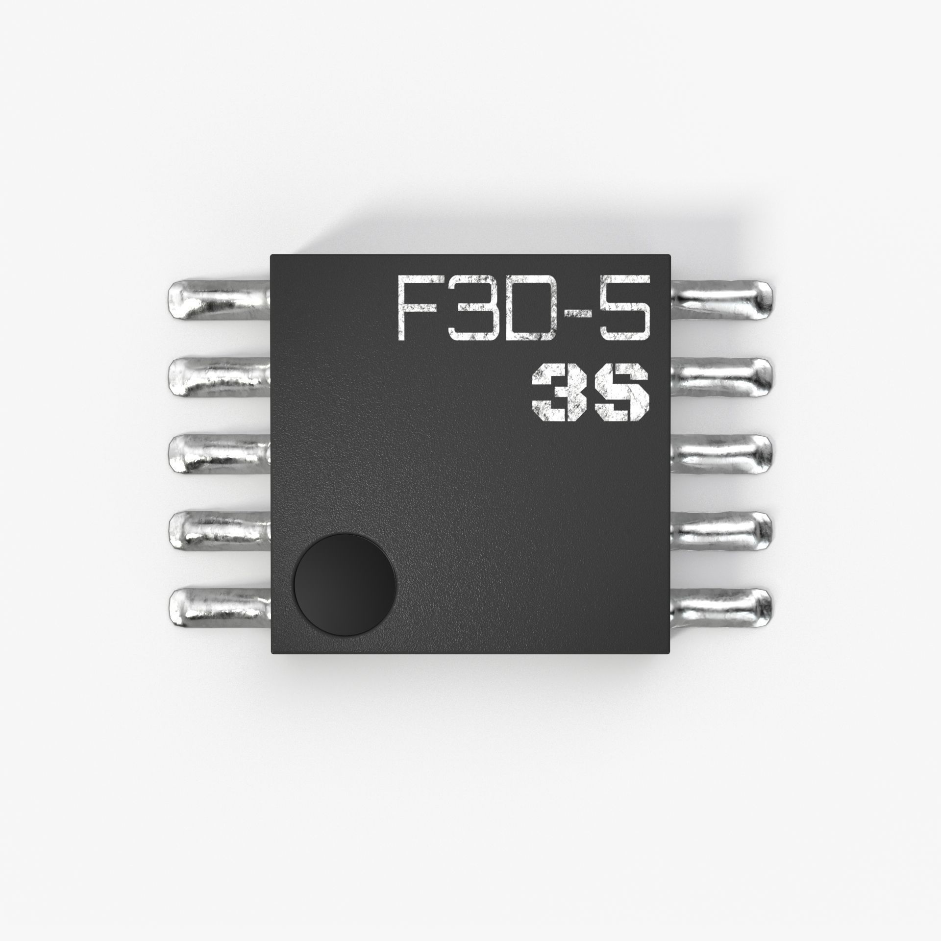 Small Chip with 2K PBR Textures 3D model_3