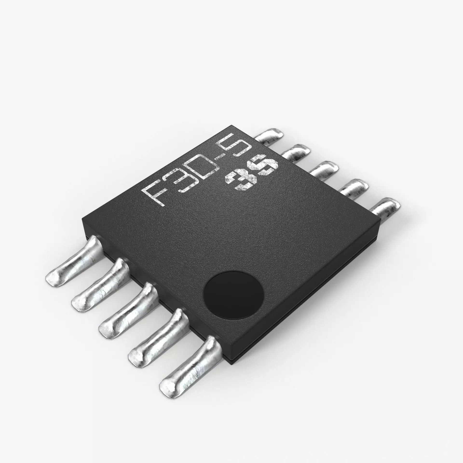 Small Chip with 2K PBR Textures 3D model_0