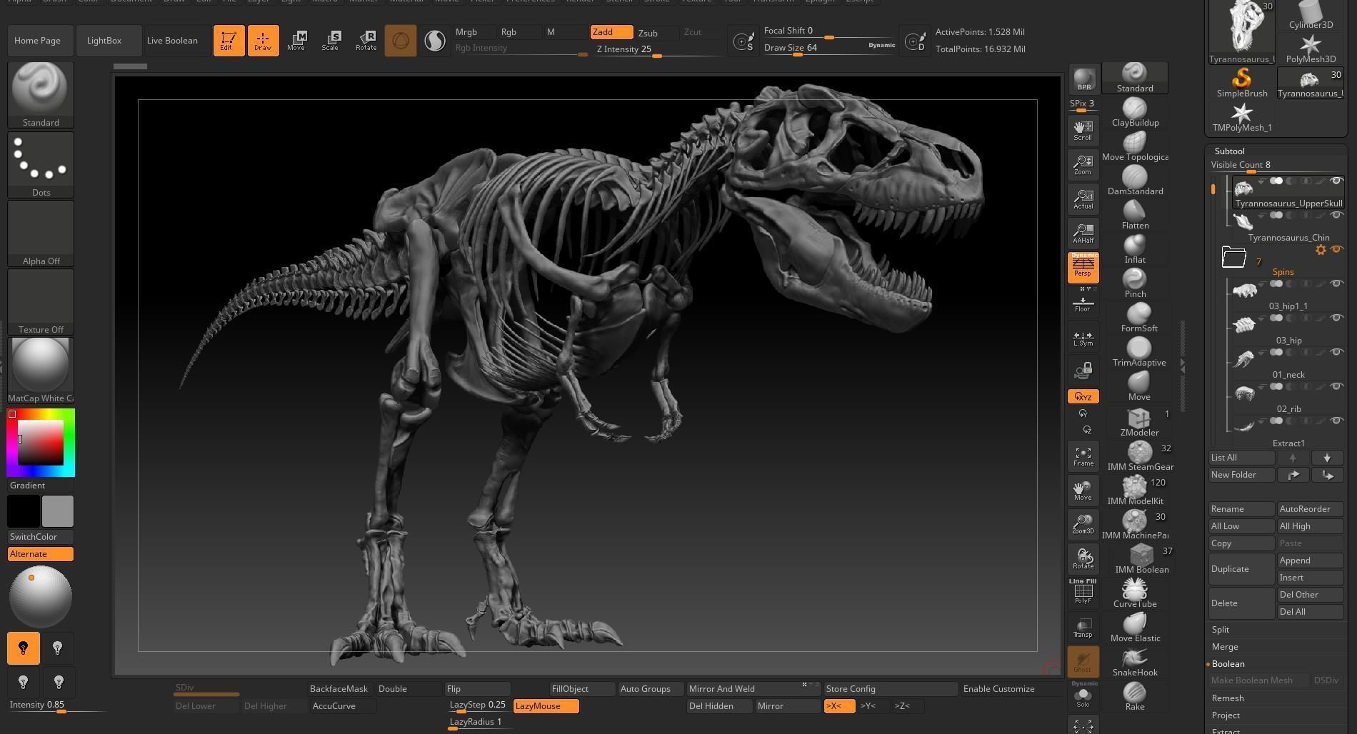 Dinosaur SubTyrannosaurus Rex Full Skeletons - SubREX 3D model_8