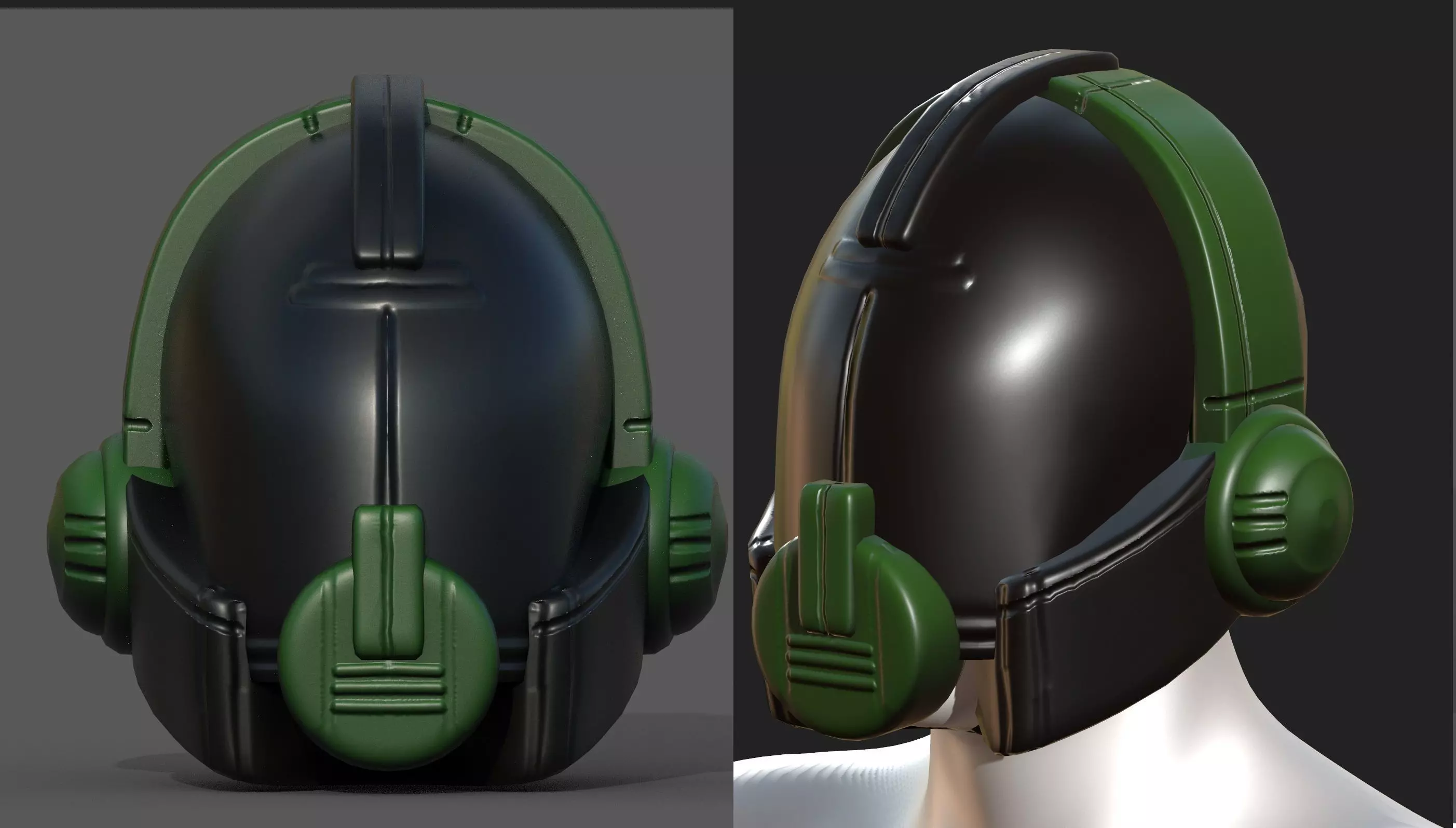 Helmet plastic mask protection pollution ball shaped Low-poly 3D model