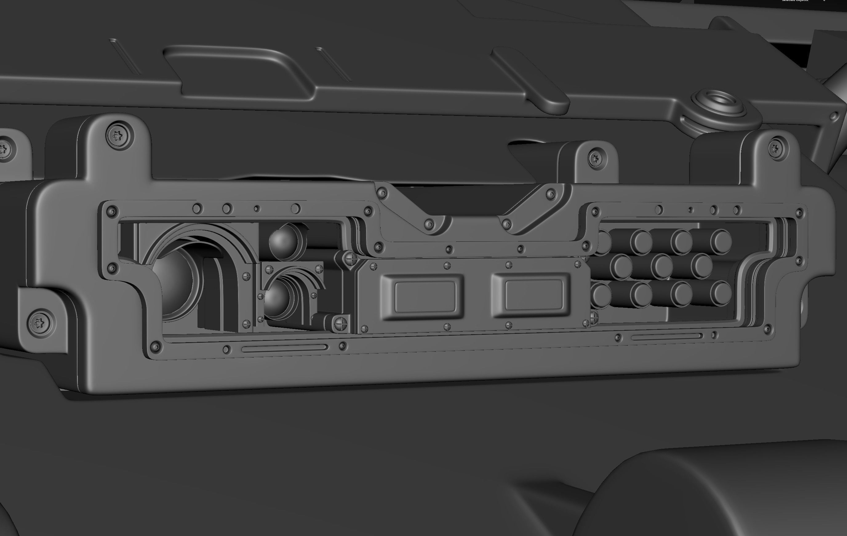 Tower lego machine gun 3D model_6
