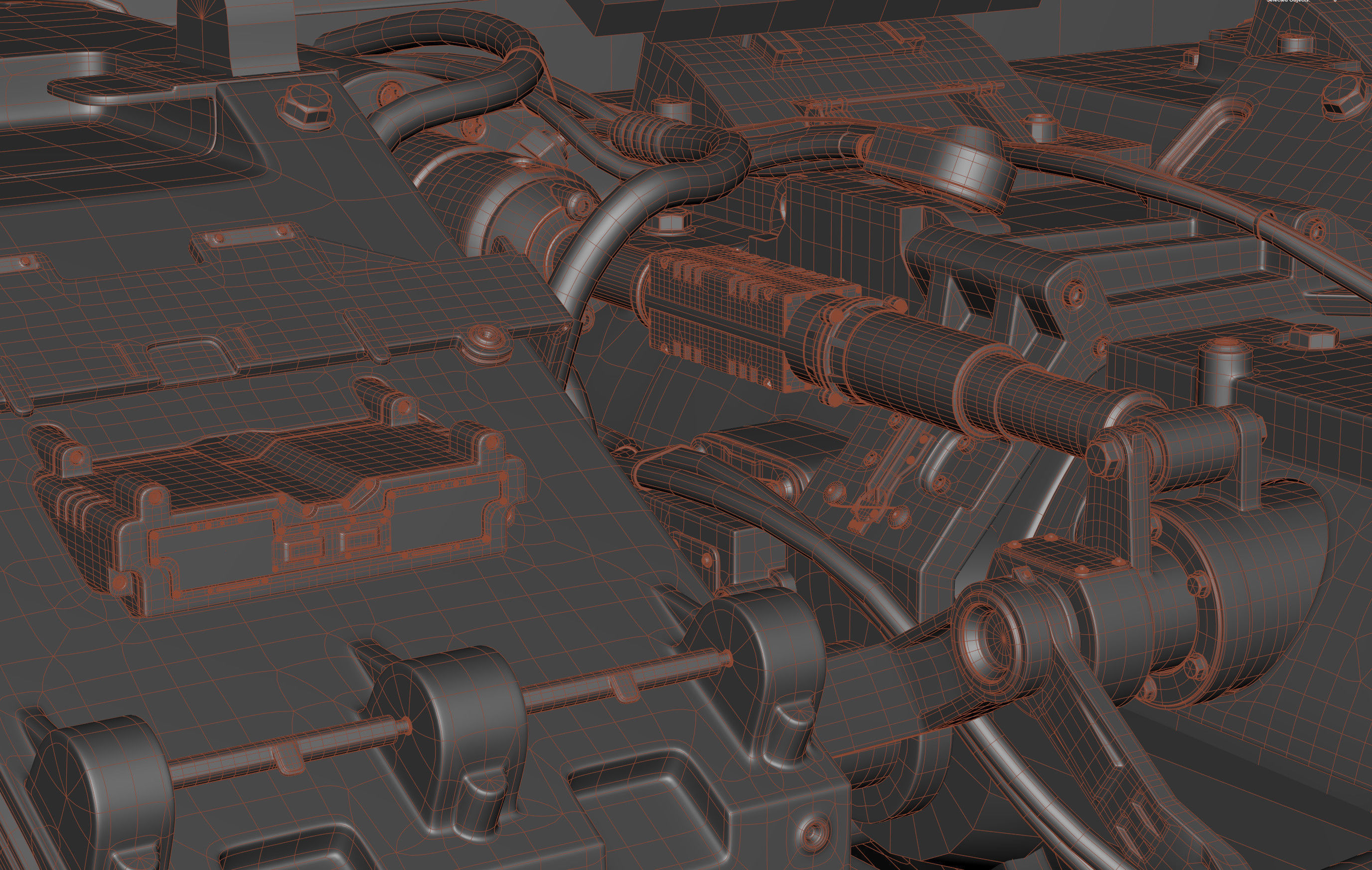 Tower lego machine gun 3D model_1