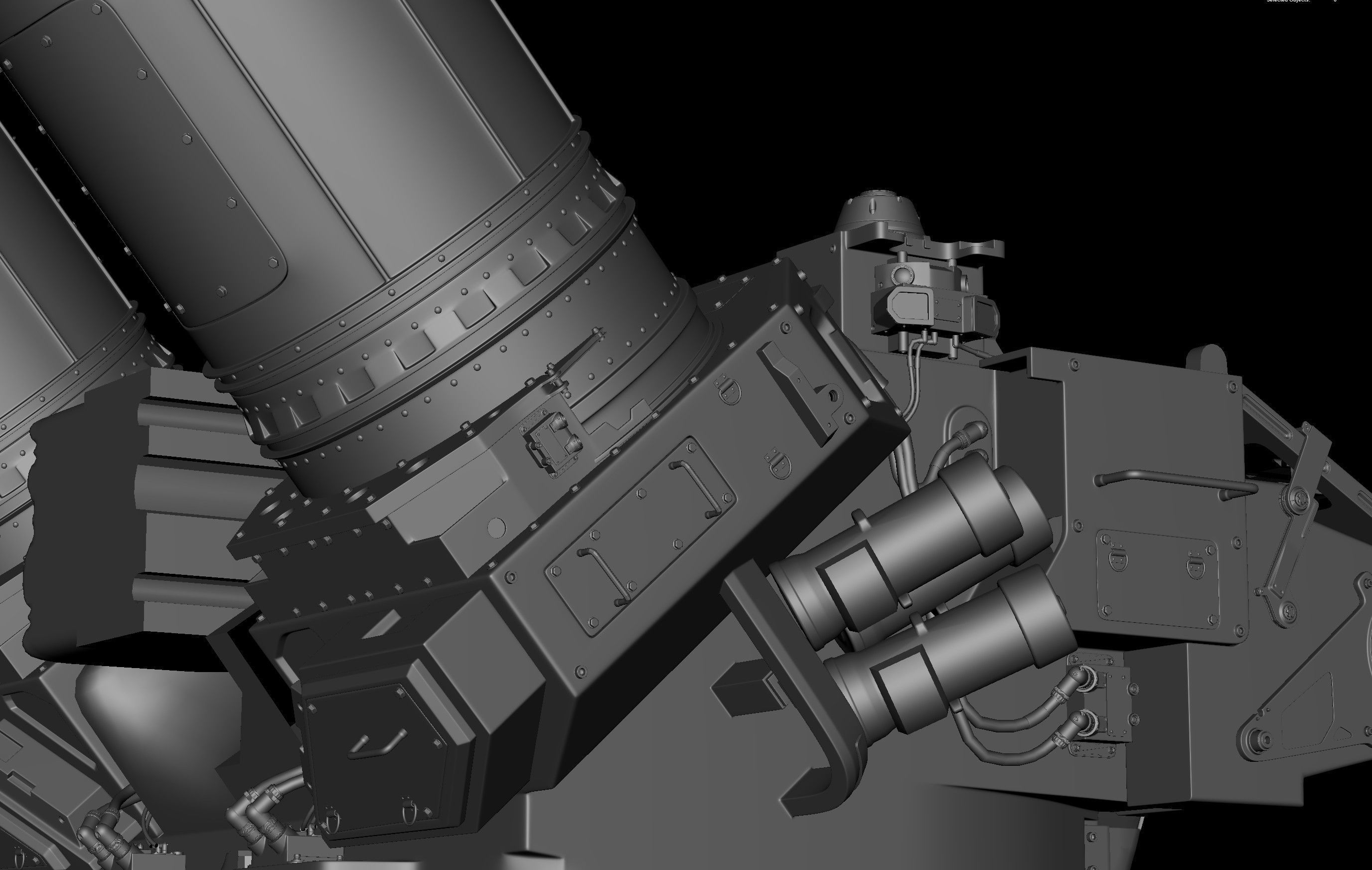 Tower lego machine gun 3D model_5