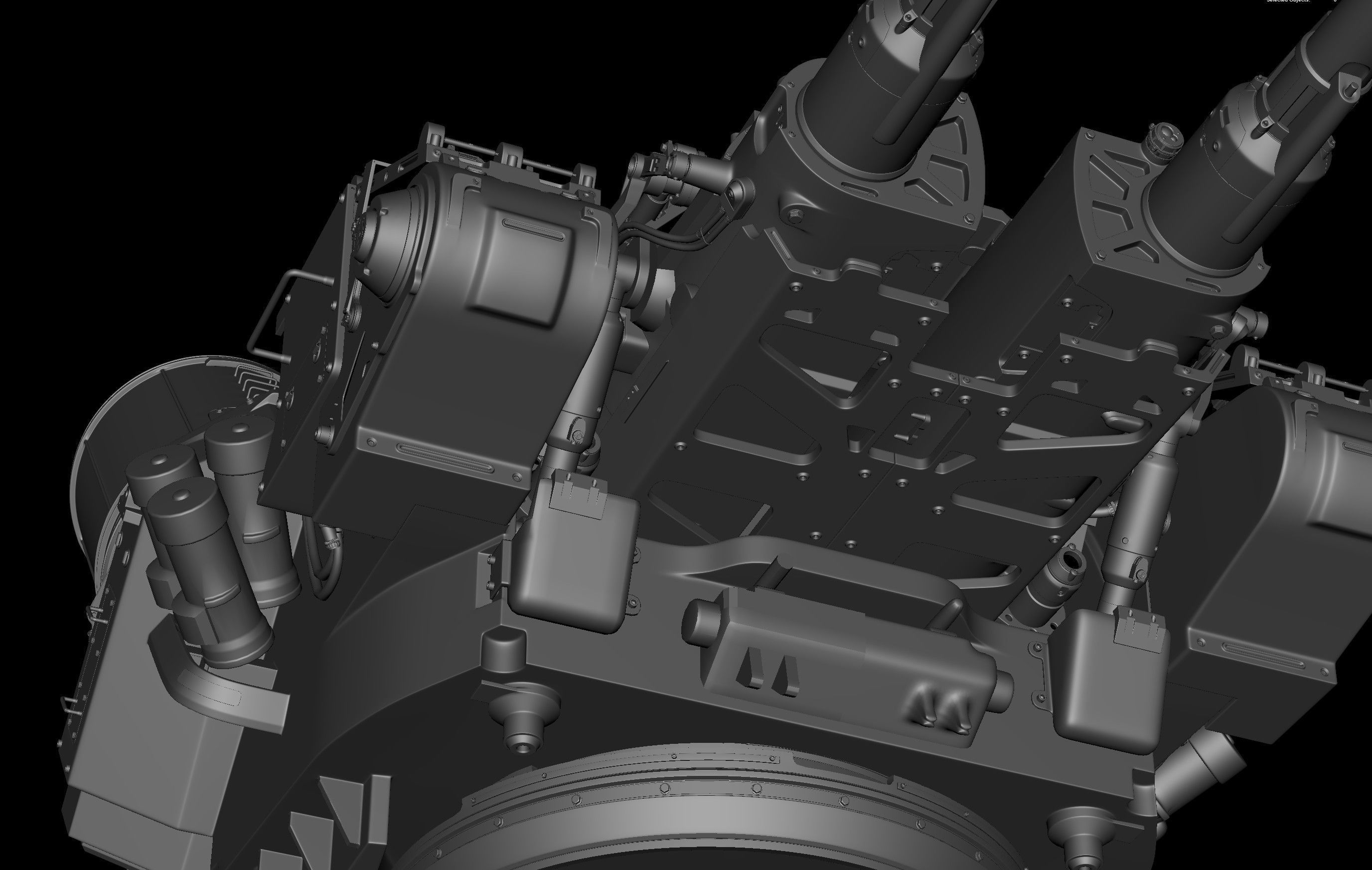 Tower lego machine gun 3D model_3