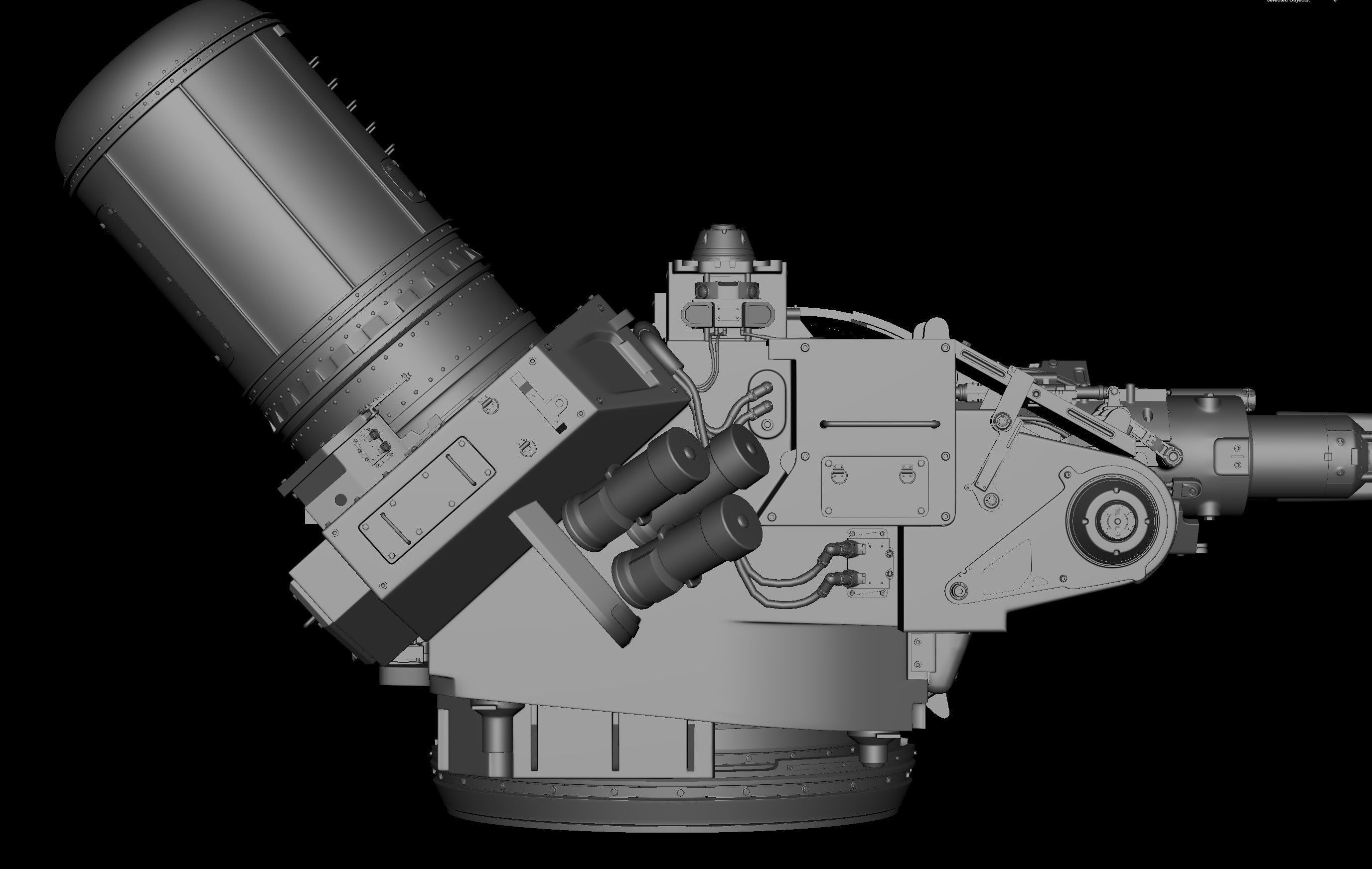 Tower lego machine gun 3D model_4