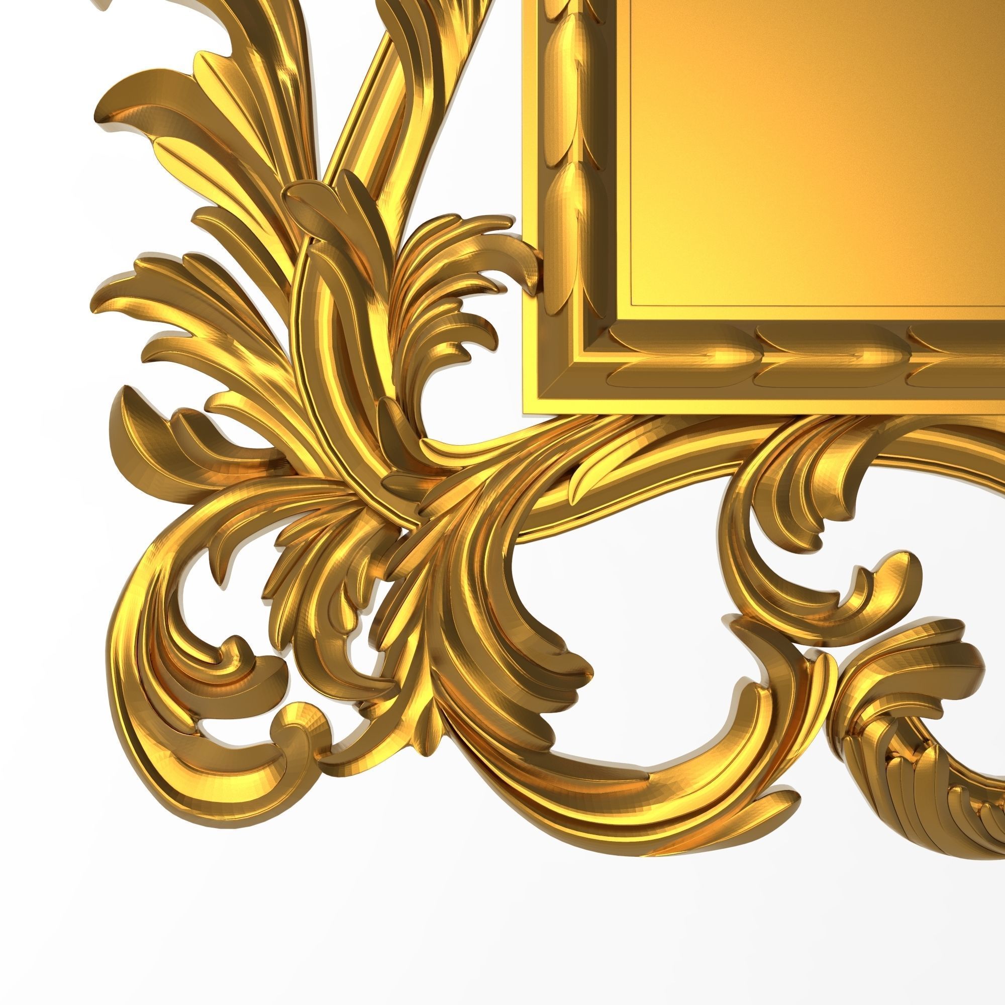 Carved Picture Frame 3D model_3