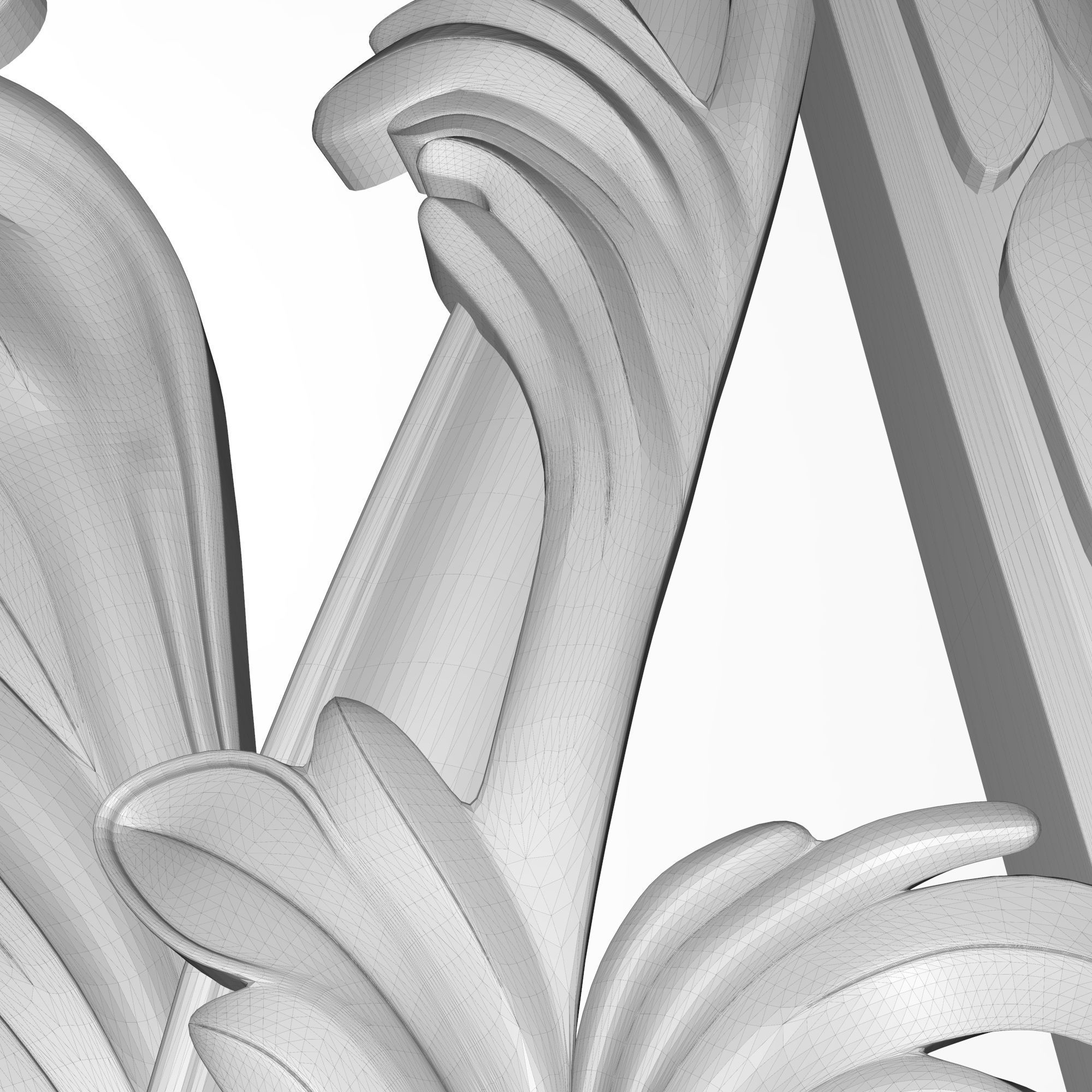 Carved Picture Frame 3D model_8