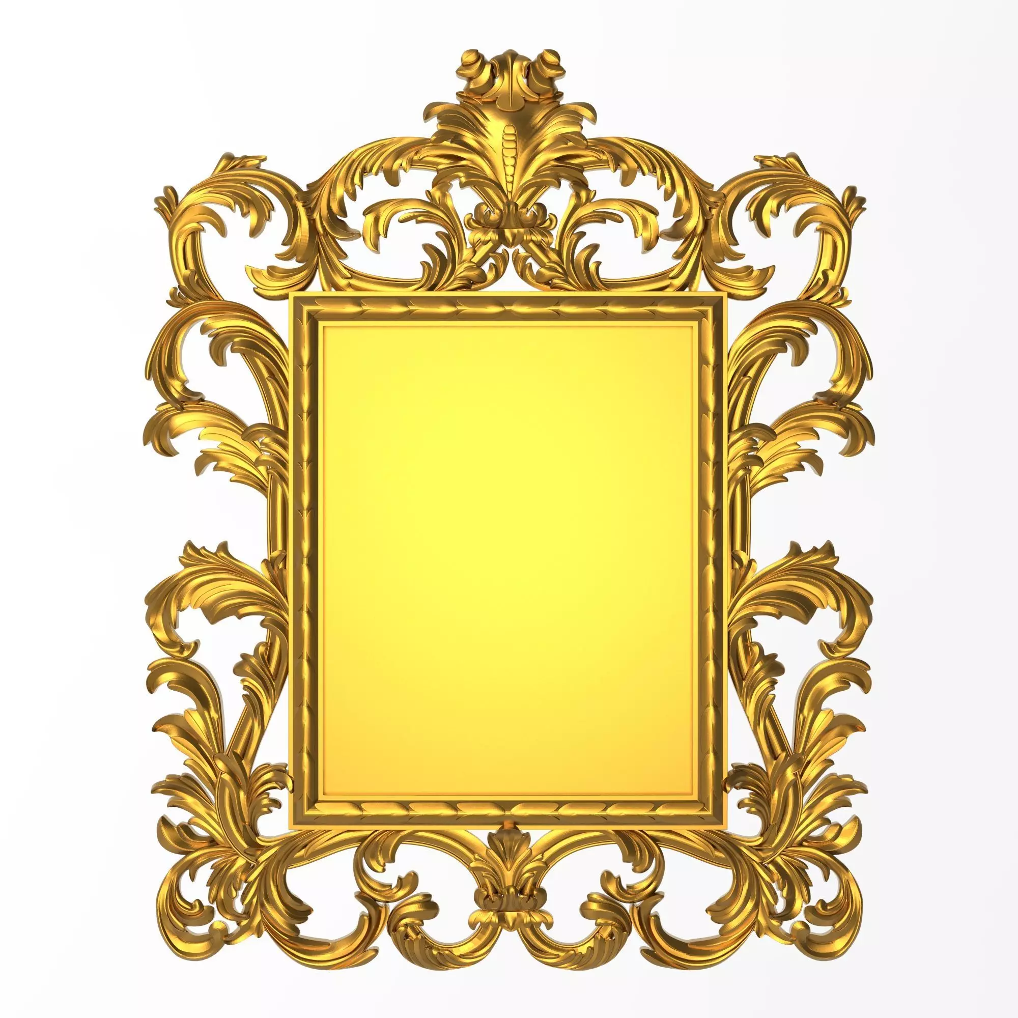 Carved Picture Frame 3D model_0