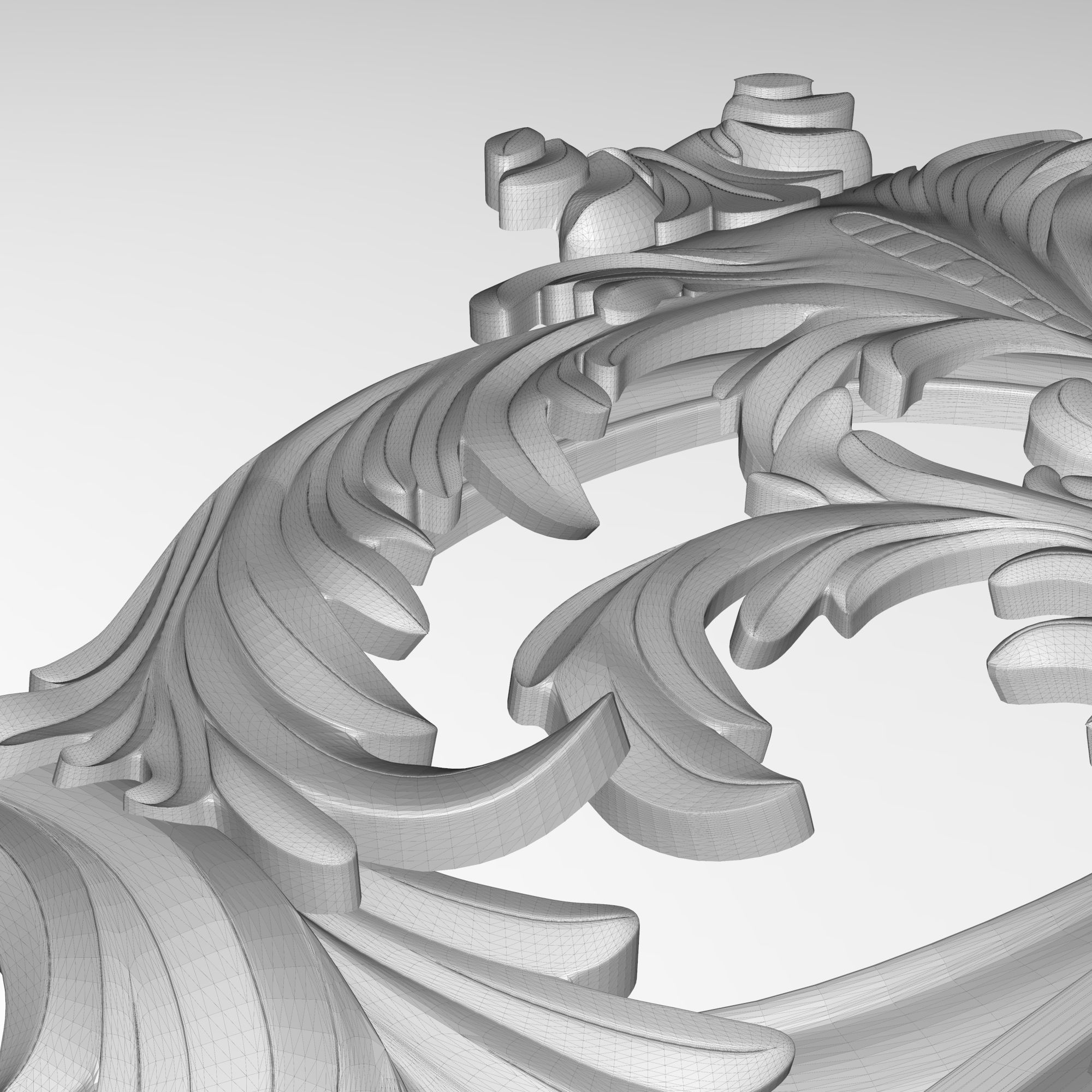 Carved Picture Frame 3D model_7