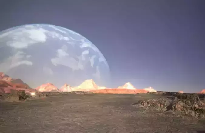 Desert Landscape Low-poly 3D model PBR