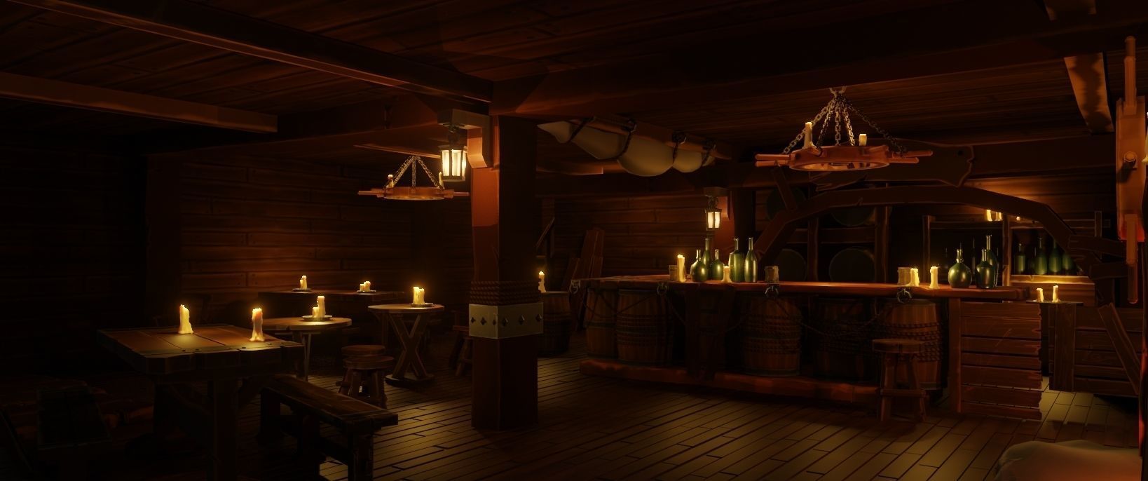 Medieval Tavern Low-poly 3D model_3