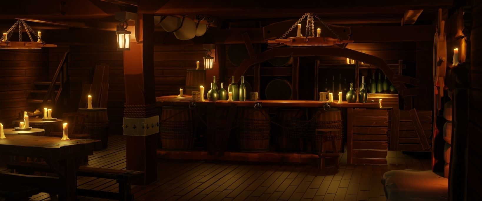 Medieval Tavern Low-poly 3D model_9