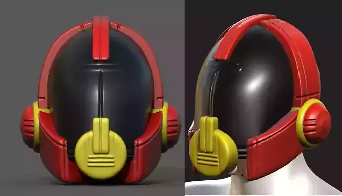 Helmet plastic mask protection pollution ball shaped Low-poly