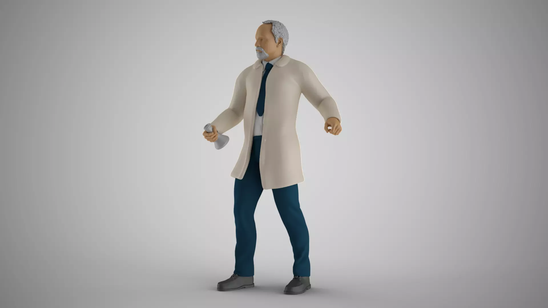 Professor old man in coat 3D print model_0