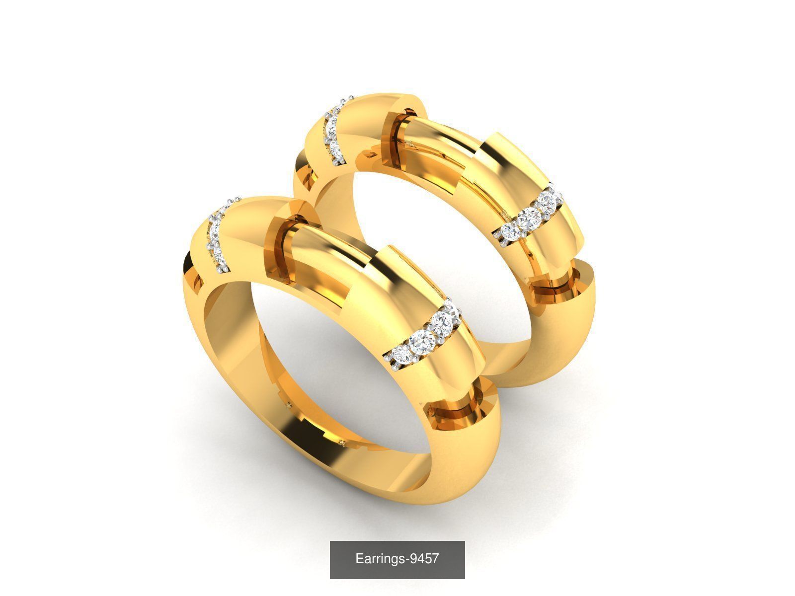 75 ENGLISH LOCK EARRINGS  3D Model Collection_30