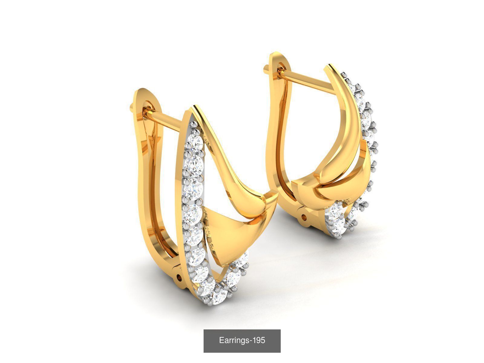 75 ENGLISH LOCK EARRINGS  3D Model Collection_44