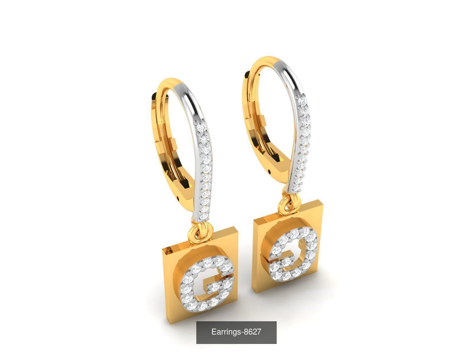 75 ENGLISH LOCK EARRINGS  3D Model Collection_82