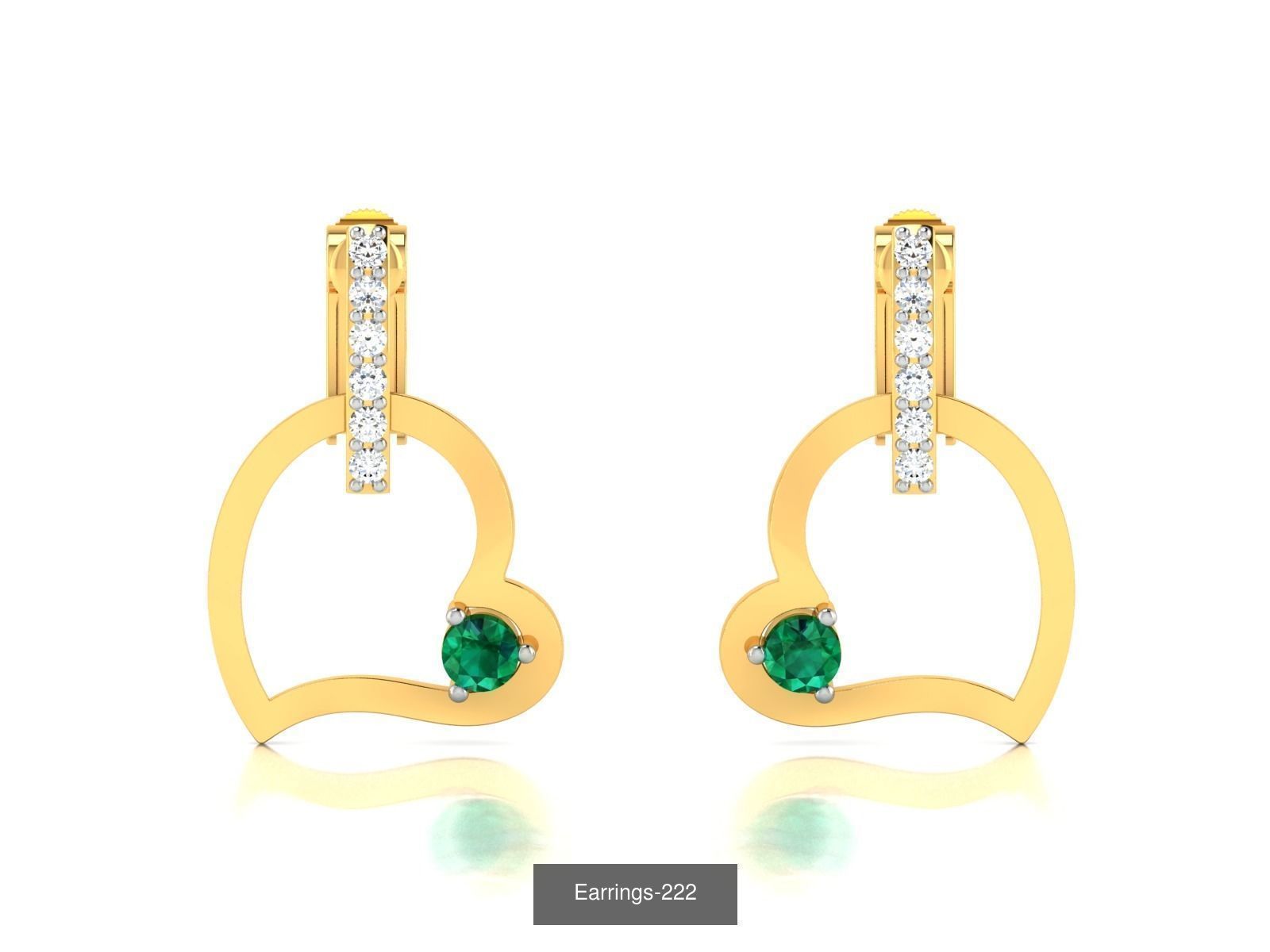 75 ENGLISH LOCK EARRINGS  3D Model Collection_43