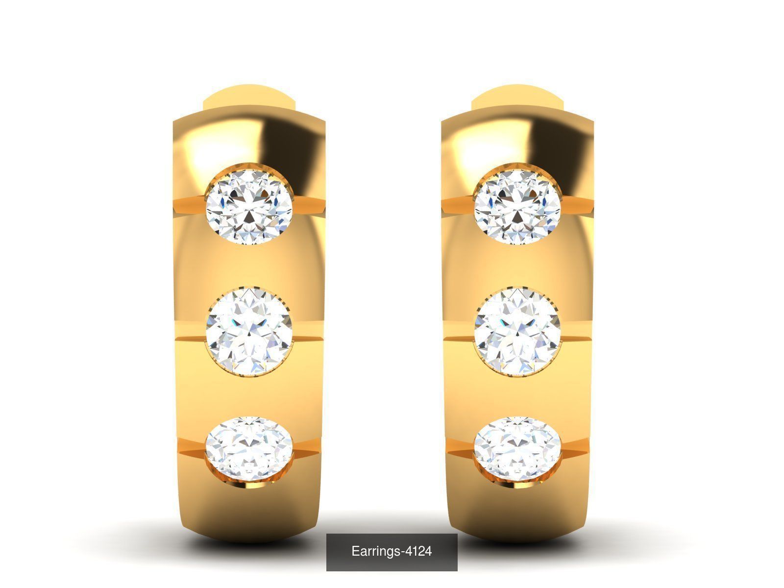 75 ENGLISH LOCK EARRINGS  3D Model Collection_70