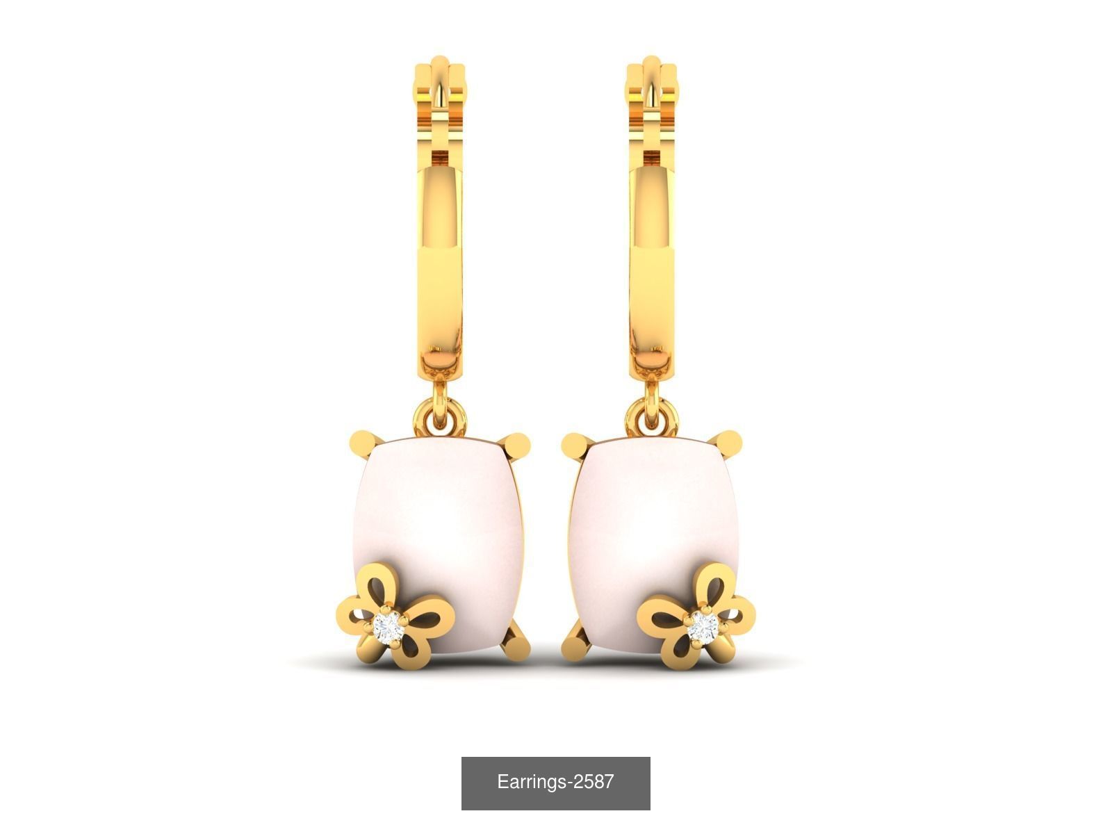 75 ENGLISH LOCK EARRINGS  3D Model Collection_50
