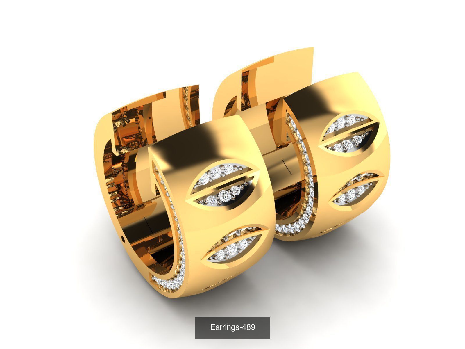 75 ENGLISH LOCK EARRINGS  3D Model Collection_39