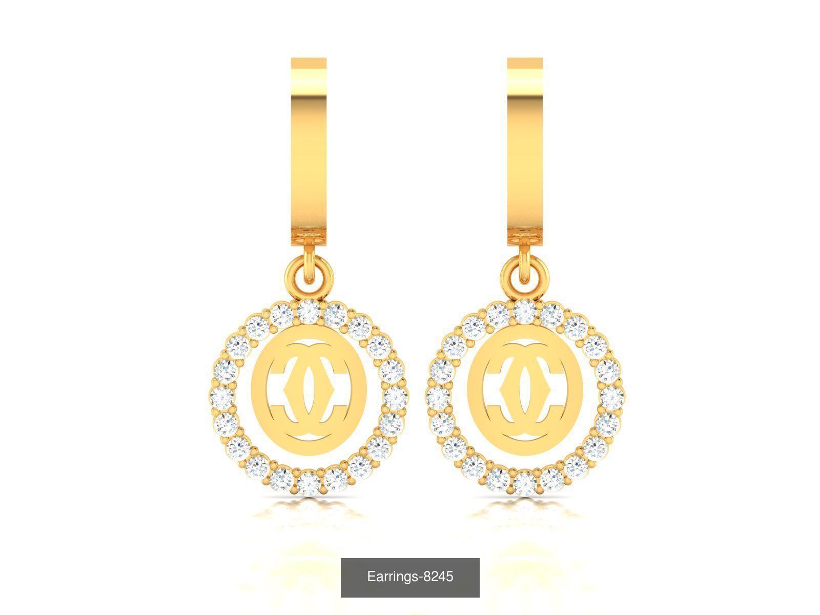 75 ENGLISH LOCK EARRINGS  3D Model Collection_84