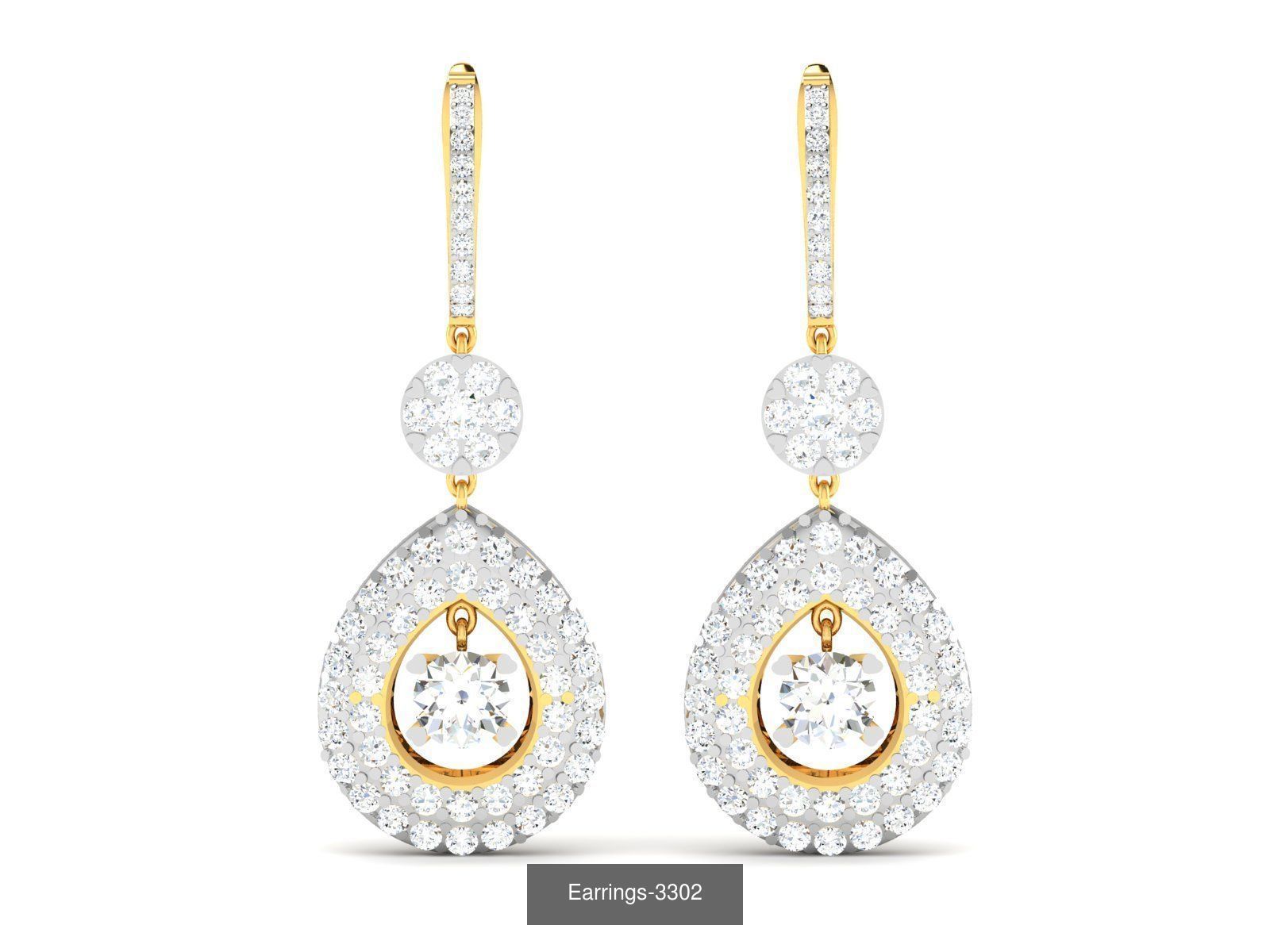 75 ENGLISH LOCK EARRINGS  3D Model Collection_80