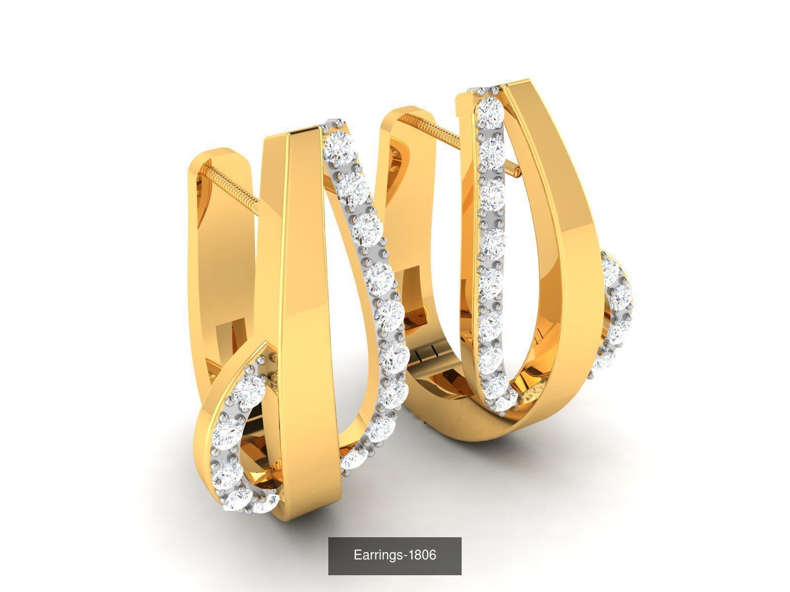 75 ENGLISH LOCK EARRINGS  3D Model Collection_61