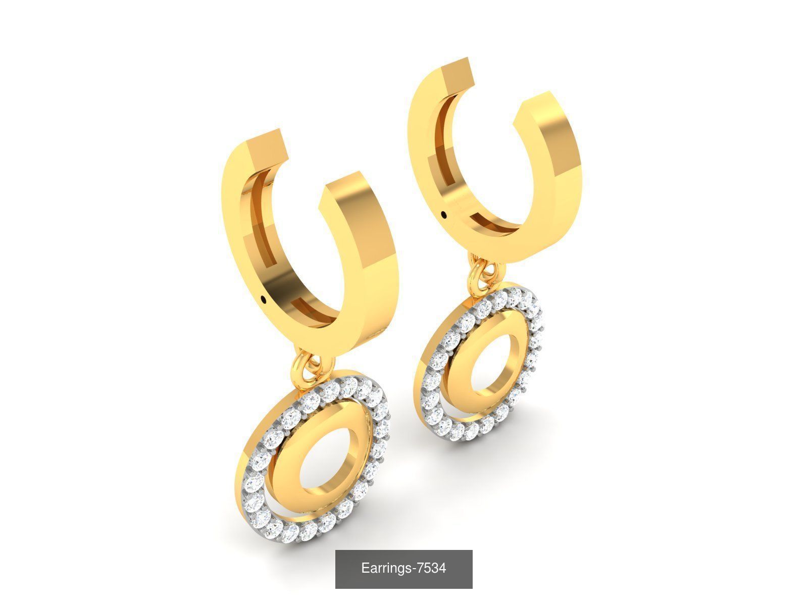 75 ENGLISH LOCK EARRINGS  3D Model Collection_85